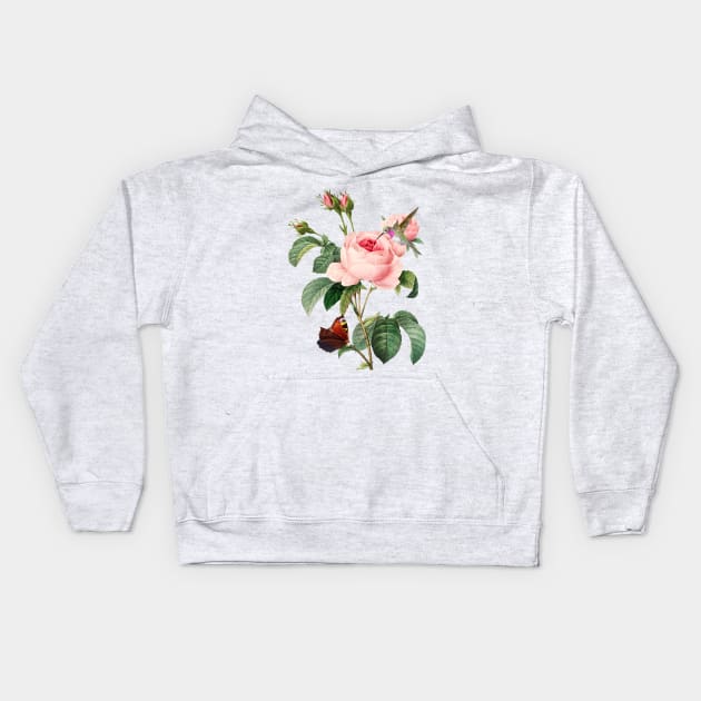 Annas Hummingbird Rose Gift for Bird Lovers Kids Hoodie by KristerEide